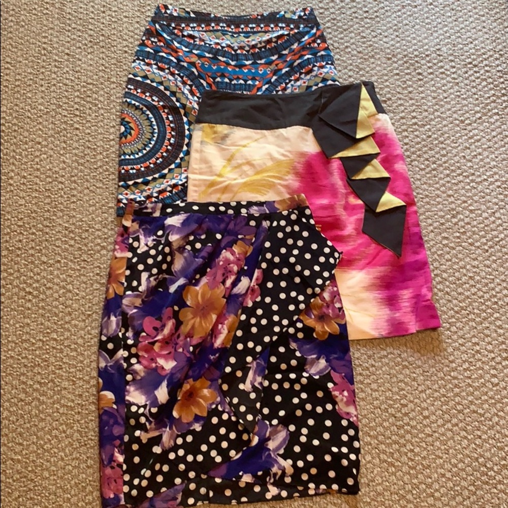 Lot of Anthropologie Size 0 Skirts
